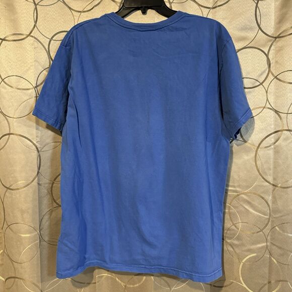 Vintage Nike Embroidered Swoosh Logo Blue Short Sleeve T-Shirt Large Grey Tag - Picture 4 of 6